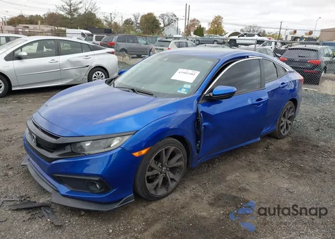 2019 Honda Civic Sport from USA, damaged, VIN 2HGFC2F8XKH578777